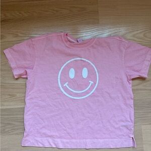 Old Navy Pink Tee with Smiley Face